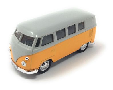 Modellauto T1 Bus 1963 mit Rückziehmotor gelb / beige