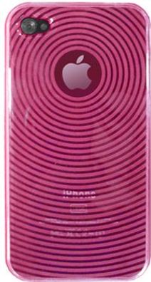 4-OK Plastic Case TPU Wave Pink für Apple iPhone 4 und 4S