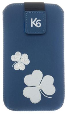 Handytasche Trebol Flower - Blau (L)