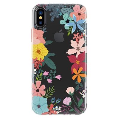 4-OK Cover 4U Flowers Schutzhülle für Apple iPhone X / Xs - Blumen