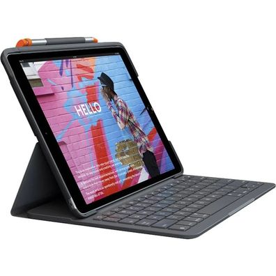 Tablet-Tastatur mit Hülle - Logitech Slim Folio kompatibel mit iPad 7./8./9. Gener