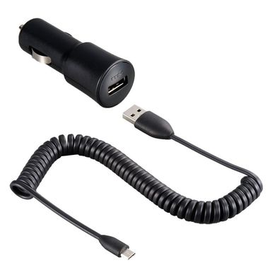 HTC CC-C200 KFZ-Ladegerät + Kabel USB-A auf Micro-USB mit 1000mA - Schwarz