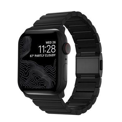 Nomad Strap Titanium V2 für Apple Watch 42/44/45/49 mm - Schwarz