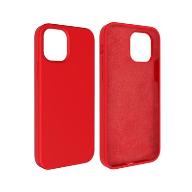 Cyoo Premium Liquid Silikon Hard Case Schutz Hülle für Apple iPhone 13 Pro Max - Rot