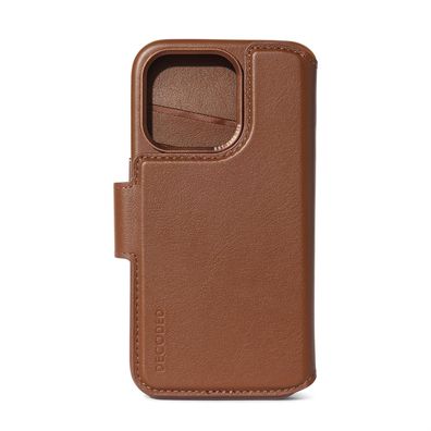 Decoded Leather Detachable Wallet für iPhone 15 Pro - Tan