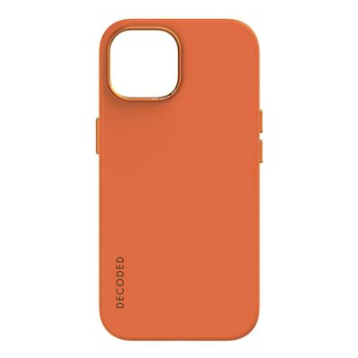 Decoded AntiMicrobial Silicone Backcover für iPhone 15 - Apricot