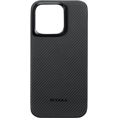 Pitaka MagEZ Case 4 600D für iPhone 15 Pro Max - Schwarz/Grau Twill