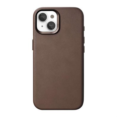 Woodcessories Bio Leather Case MagSafe für iPhone 15 Plus - Brown