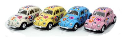 Modellauto Käfer Beetle Pace + Love Farben rosa gelb blau weiss Zufallsauswahl