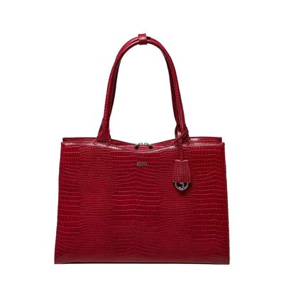 Socha Midi Croco Burgundy 14 Zoll elegante Laptoptasche - Rot