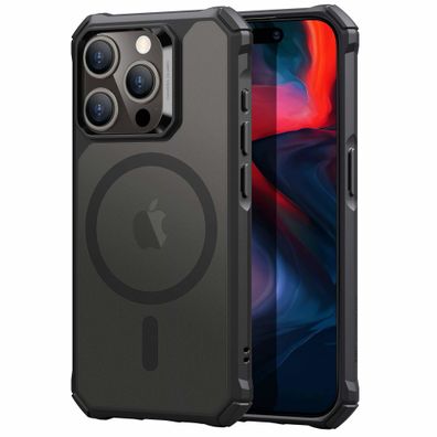 ESR Air Armor HaloLock Case für iPhone 15 Pro Max - frosted schwarz