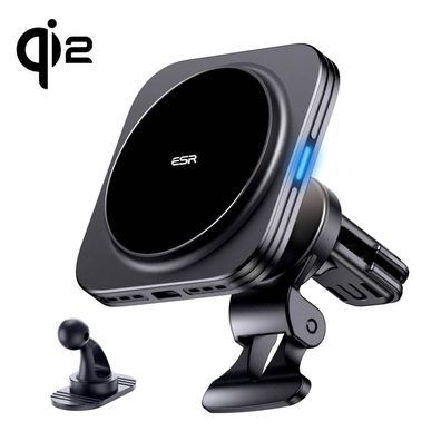 ESR HaloLock Magnetic Wireless Car Charger Qi2 KFZ-Ladegerät - Schwarz