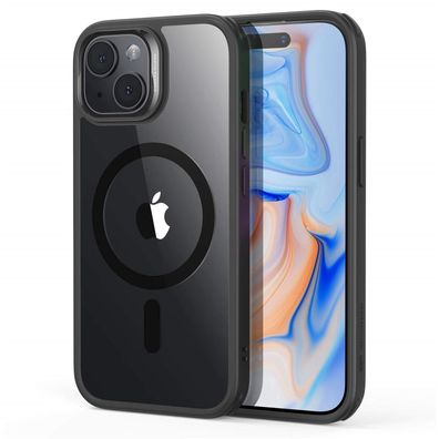 ESR Classic Hybrid HaloLock Case für Apple iPhone 15 - Transparent/Schwarz