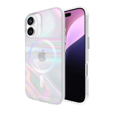 Case-Mate Soap Bubble MagSafe Case für Apple iPhone 16 - Transparent