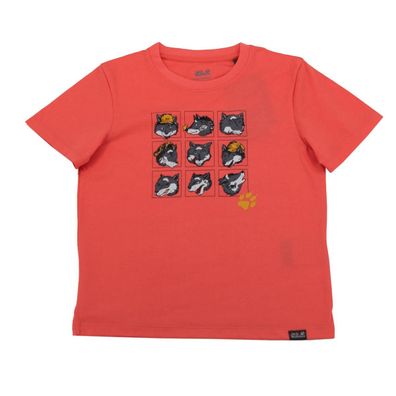 Jack Wolfskin Many Wolve Tee Kinder T-Shirt kurzarm Shirt Baumwolle 1608801-2172