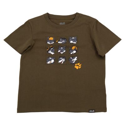 Jack Wolfskin Many WolvesTee Kinder T-Shirt kurzarm Shirt Baumwolle 1608801-5033