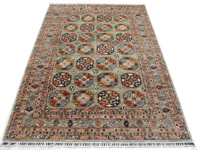 Teppich Orient Ziegler Khorjin 180x270 cm 100% Wolle Handgeknüpft Carpet Grau