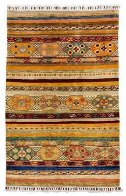 Teppich Orient Ziegler Ariana Khorjin 100x150 cm 100% Wolle Handgeknüpft gelb