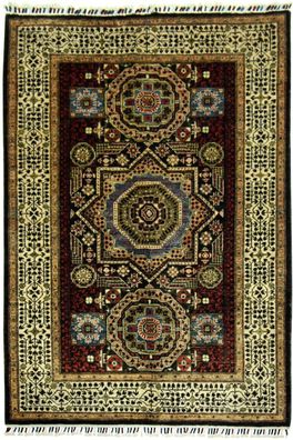 Teppich Orient Ziegler Mamluk fein 120x190 cm 100% Wolle Rug Handgeknüpft rot