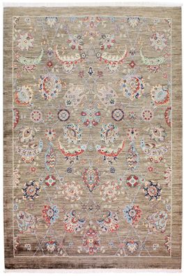 Teppich Ziegler Chobi 200x290 cm 100% Wolle Handgeknüpft Ornamente Rug braun