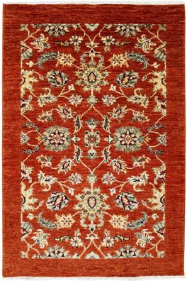 Teppich Orient Ziegler Brücke 90x160 cm 100% Wolle Rug Handgeknüpft terra rost