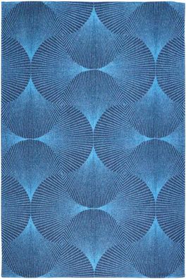 Teppich Jules Flipo Kimono Chirimen Blue 9160 Flachgewebe 200x280 cm Rutschfest