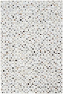 Leder Teppich Fellteppich 150x240 cm echtes Kuhfell Cowhide beige braun grau