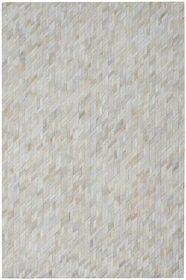 Leder Teppich Fellteppich 150x240 cm echtes Kuhfell Handmade Rug Cowhide beige