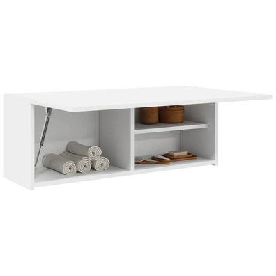 vidaXL Bad-Wandschrank Weiß 80x25x30 cm Holzwerkstoff