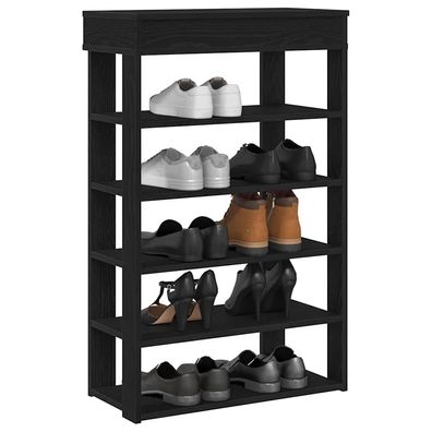 vidaXL Schuhregal Schwarz 60x30x98 cm Holzwerkstoff