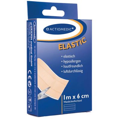 Actiomedic® Elastic Wundschnellverband Hautfarben 1 m x 6 cm