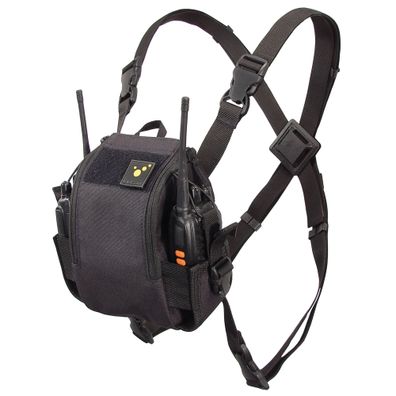 tee-uu IFAK RADIO Chest Rig Funkgeräte-Harnisch Schwarz 21 x 20 x 10 cm Holster