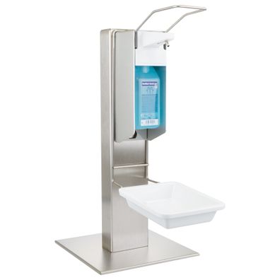 Sanismart Hygiene-Tower SMALL + Desinfektionsmittelspender + Tropfschale