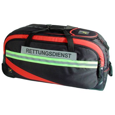 tee-uu Trolleybag Bekleidungstasche Schwarz/Rot 37 x 79 x 35 cm