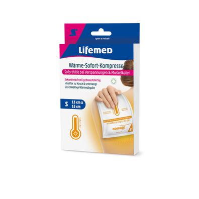 Lifemed Wärme-Sofort-Kompresse 15 cm x 13 cm weiss Gr. S