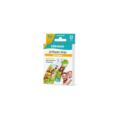 Pflaster-Strips Lifemed 10 Stück 6 cm x 1,7 cm farbig Farmtiere