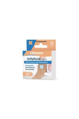 Lifemed Heftpflaster 2,5 m x 2,5 cm hautfarben Classic