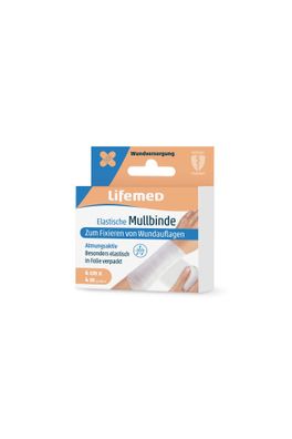 Lifemed Elastische Mullbinde 4 m x 6 cm weiss