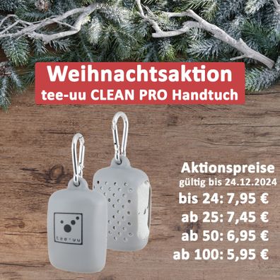 tee-uu CLEAN PRO Hygienetuch Grau aus Mikrofaser 30 x 30 cm Einsatz-Handtuch