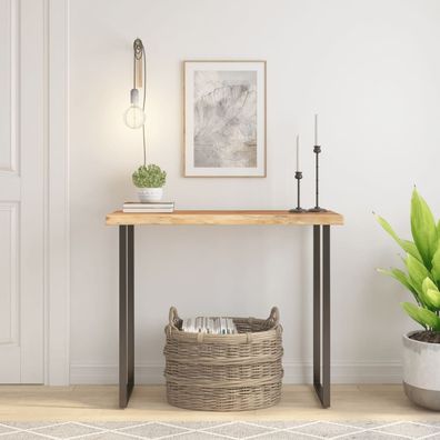 vidaXL Tischplatte 90x40x2,5 cm Rechteckig Massivholz Akazie Baumkante