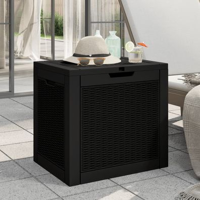 vidaXL Gartenbox Schwarz 55,5x43x53 cm Polypropylen