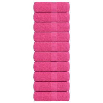 vidaXL Gästetücher 10 Stk. Rosa 30x50 cm 360 g/m² 100% Baumwolle