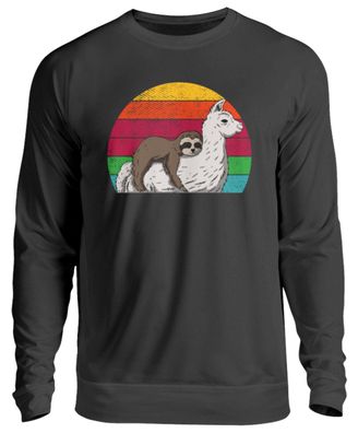 Llama mit faultier - Unisex Pullover