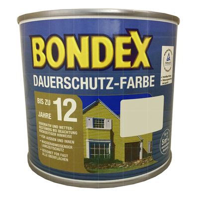 BONDEX Dauerschutz-Farbe 2.5 LTR Holzfarbe Deckfarbe Wetterschutzfarbe