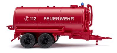 Wiking H0 1/87 038237 Feuerwehr Anhänger - Wassertankwagen - NEU