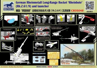 Bronco Models 1:35 CB35048 German Rheinmetall Rheinbote Rakete Rheinbote(Rh.Z.61/9) a