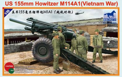 Bronco Models 1:35 CB35102 US 155mm Howitzer M114A1 (Vietnam War)