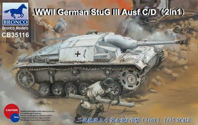 Bronco Models 1:35 CB35116 WWII German StuG III Ausf C/D with 75mm StuK 37/L24&75mm S