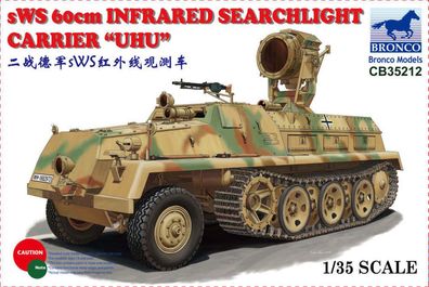 Bronco Models 1:35 CB35212 sWS 60cm Infrared Searchlight CarrierUHU