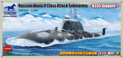 Bronco Models 1:350 NB5020 Russian Akula II Class Attack Submarine `K335 Giepard'